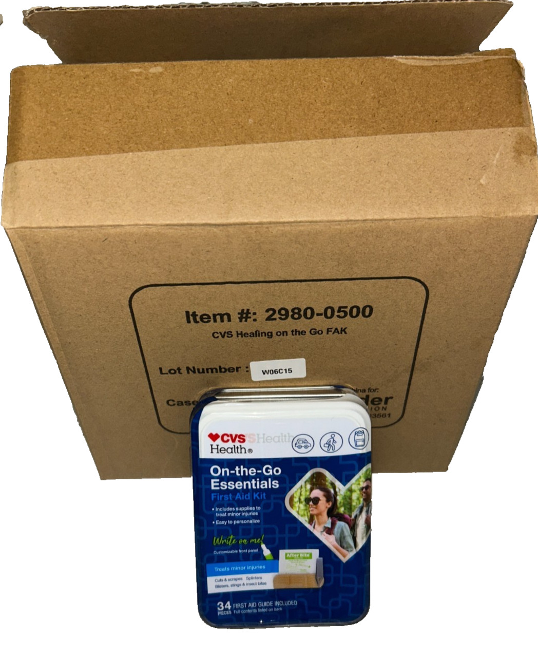Twelve (12) CVS Health On-the-Go Essentials 34 Piece First Aid Kits $100+ Value