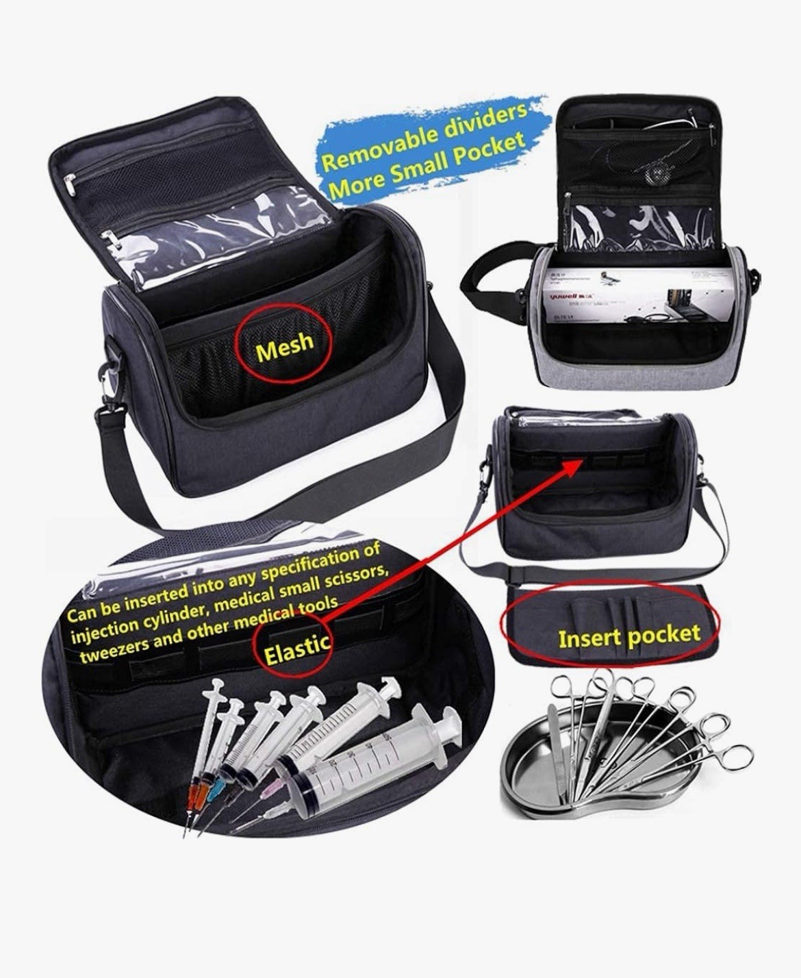 Waterproof Bag Bag Travel Outdoor Storage Bag,Doctor Bag with Shoulder Strap