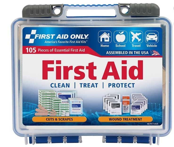 First Aid Only 105Pc Emergency First Aid Kit Car Travel Home Business