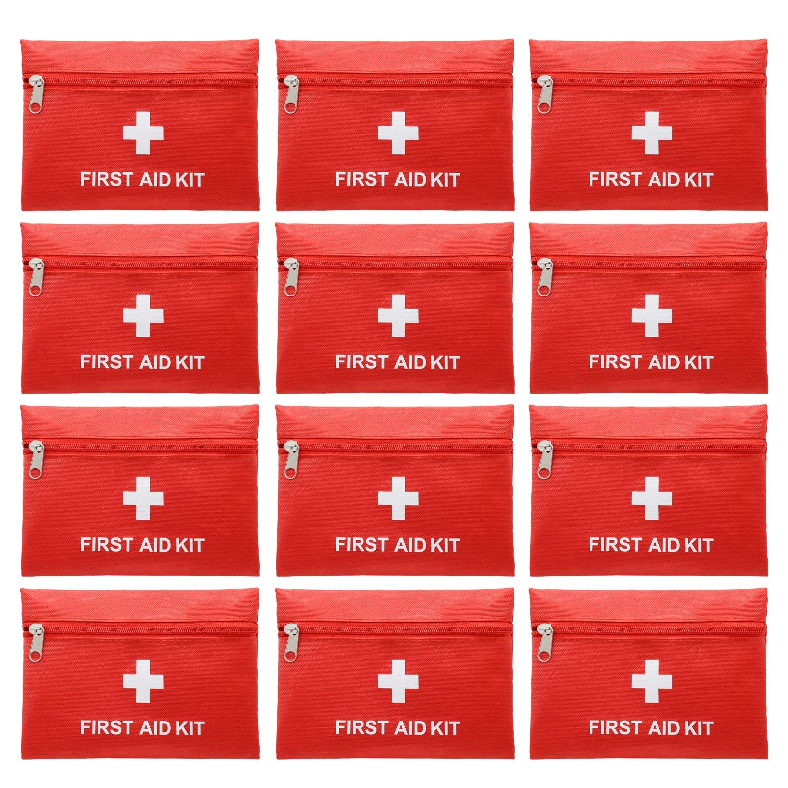 12Pcs Mini Empty First Aid Bag, 7.87×5.51 inches Mini Outdoor First Aid Kit P…