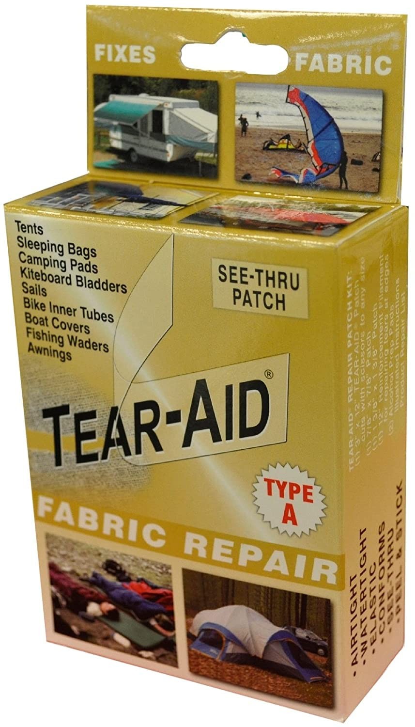 DKITA01100 Clear Fabric Repair Kit Type A Transparent Adhesive Patch