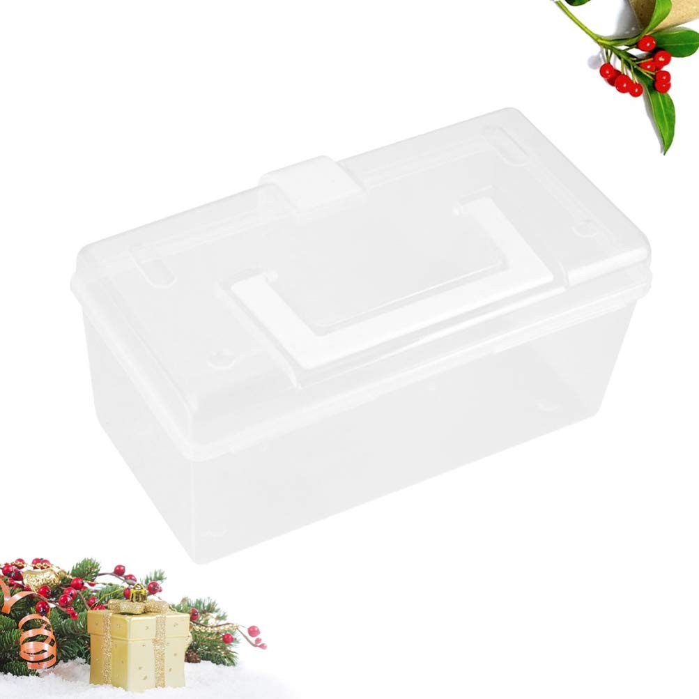 Hemoton Portable First-Aid Box Small Size Medicine Storage Organizer White