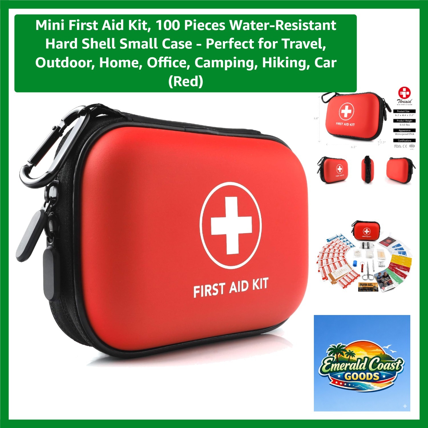 Versatile 100-Piece First Aid Kit – Lightweight & Waterproof for Any Adventure