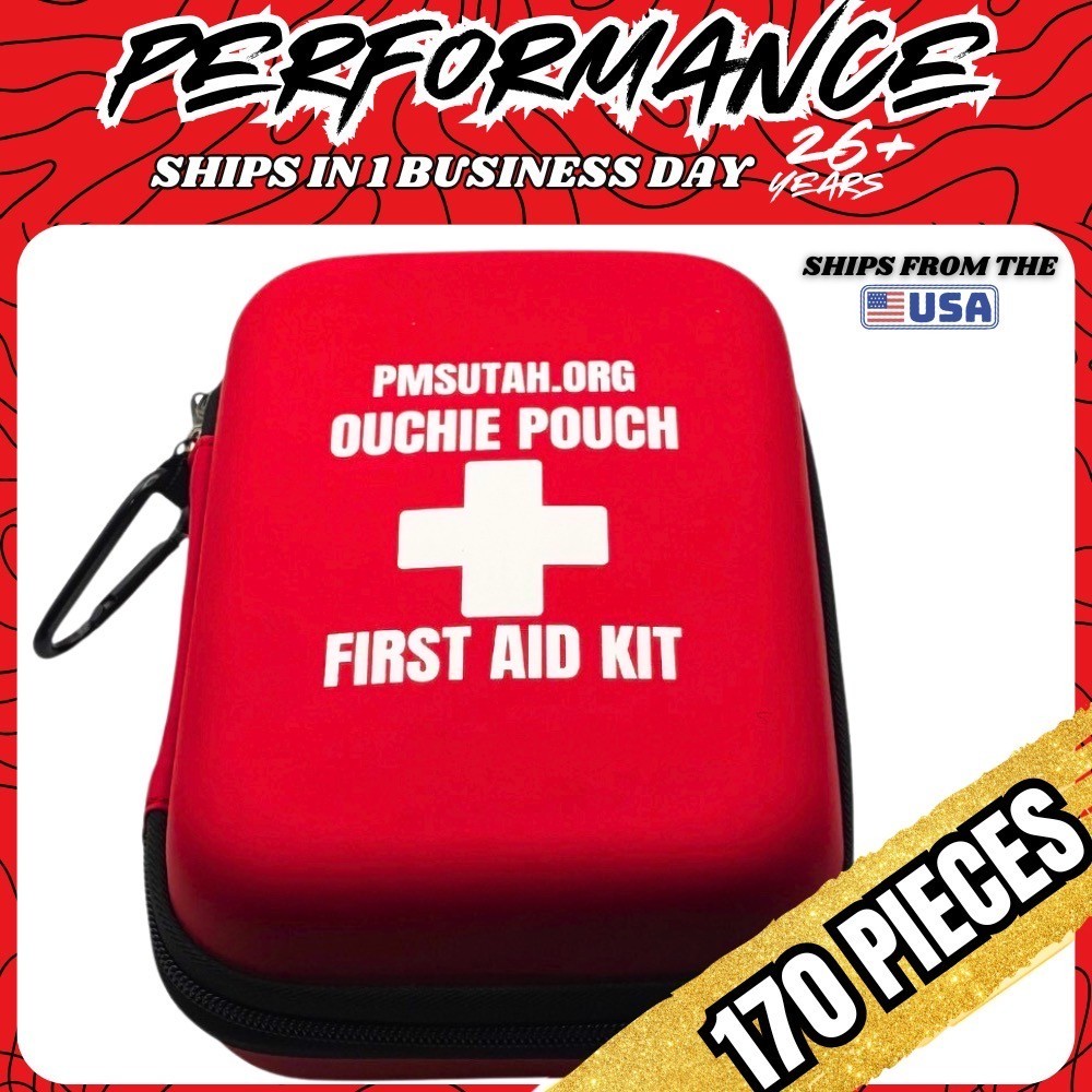 170 Pc First Aid Kit Emergency Trauma Military Survival Camp Burn Relief Saline