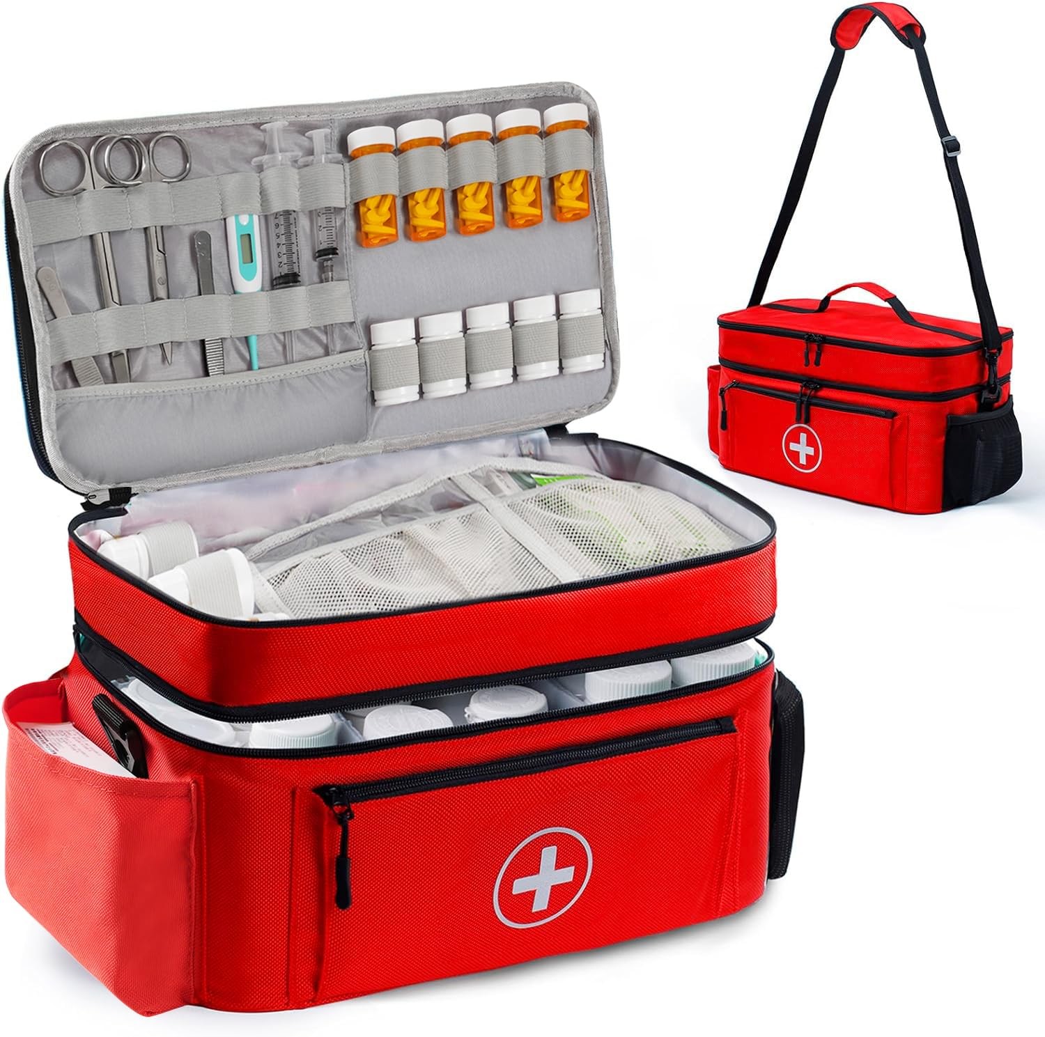 Medicine Organizer and Storage Bag Empty, Family First Aid , Bottle Organizer…