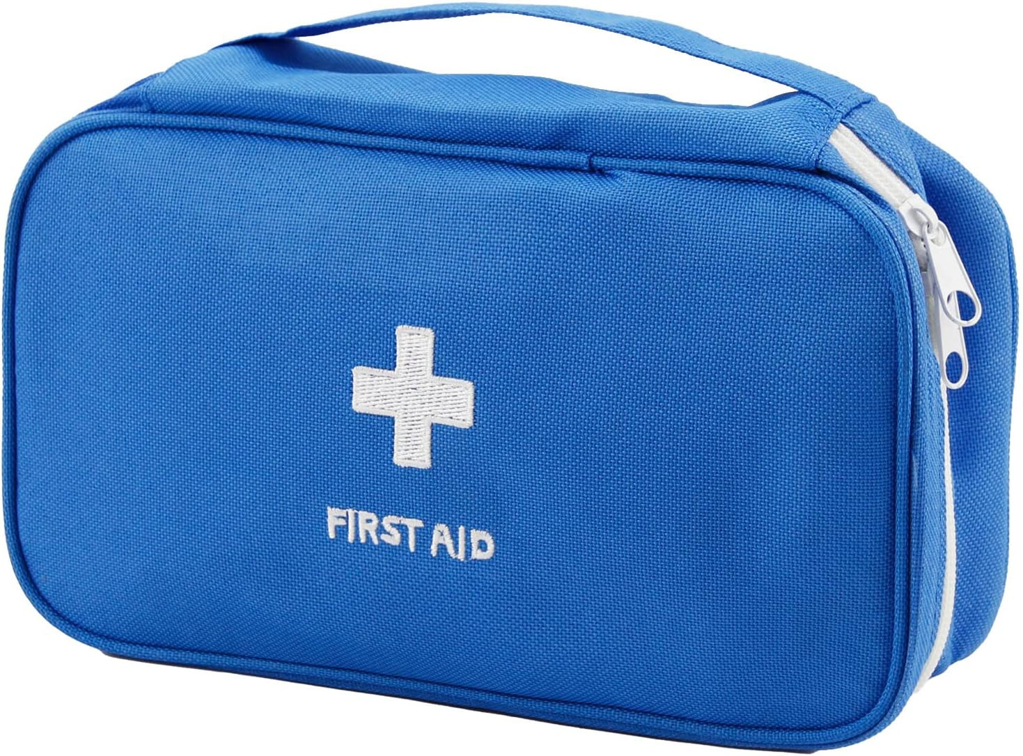 Portable Empty First Aid Kit Bag, Travel Medicine Pouch, Small Medical Bag (Blue