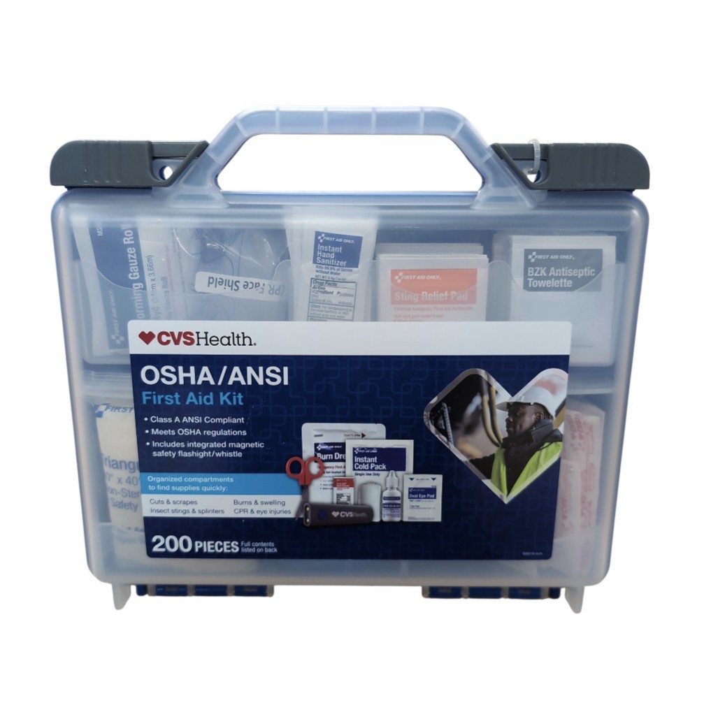First Aid Kit CVS Multi-Purpose 200 Pieces for Common Injuries exp 10/26