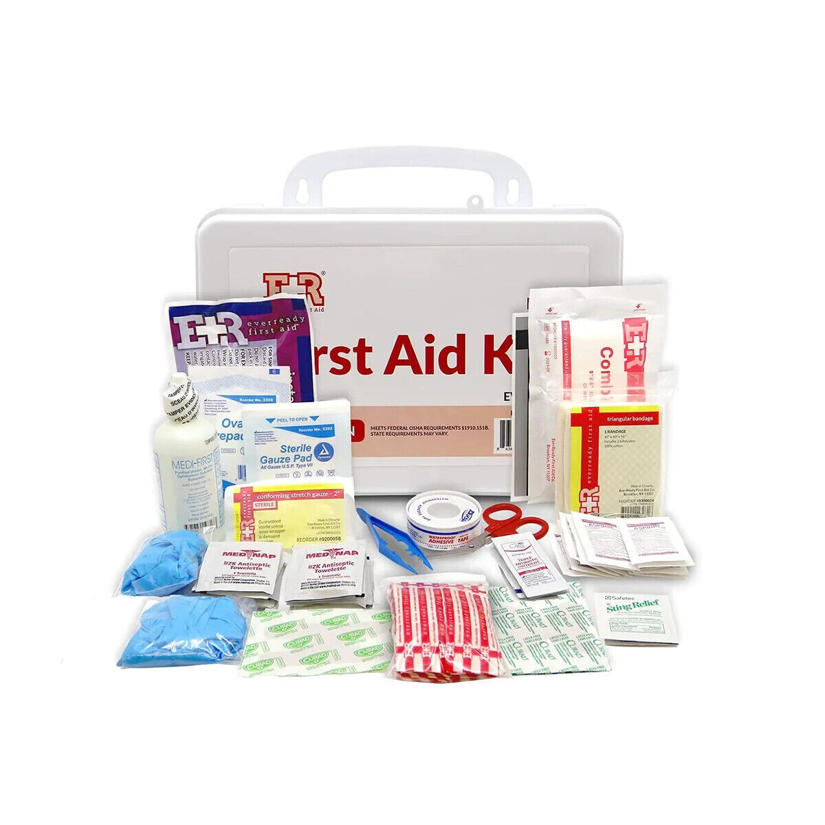 Ever Ready EVR125P First Aid 107 Piece 25 Person First Aid Kit with Plastic Case
