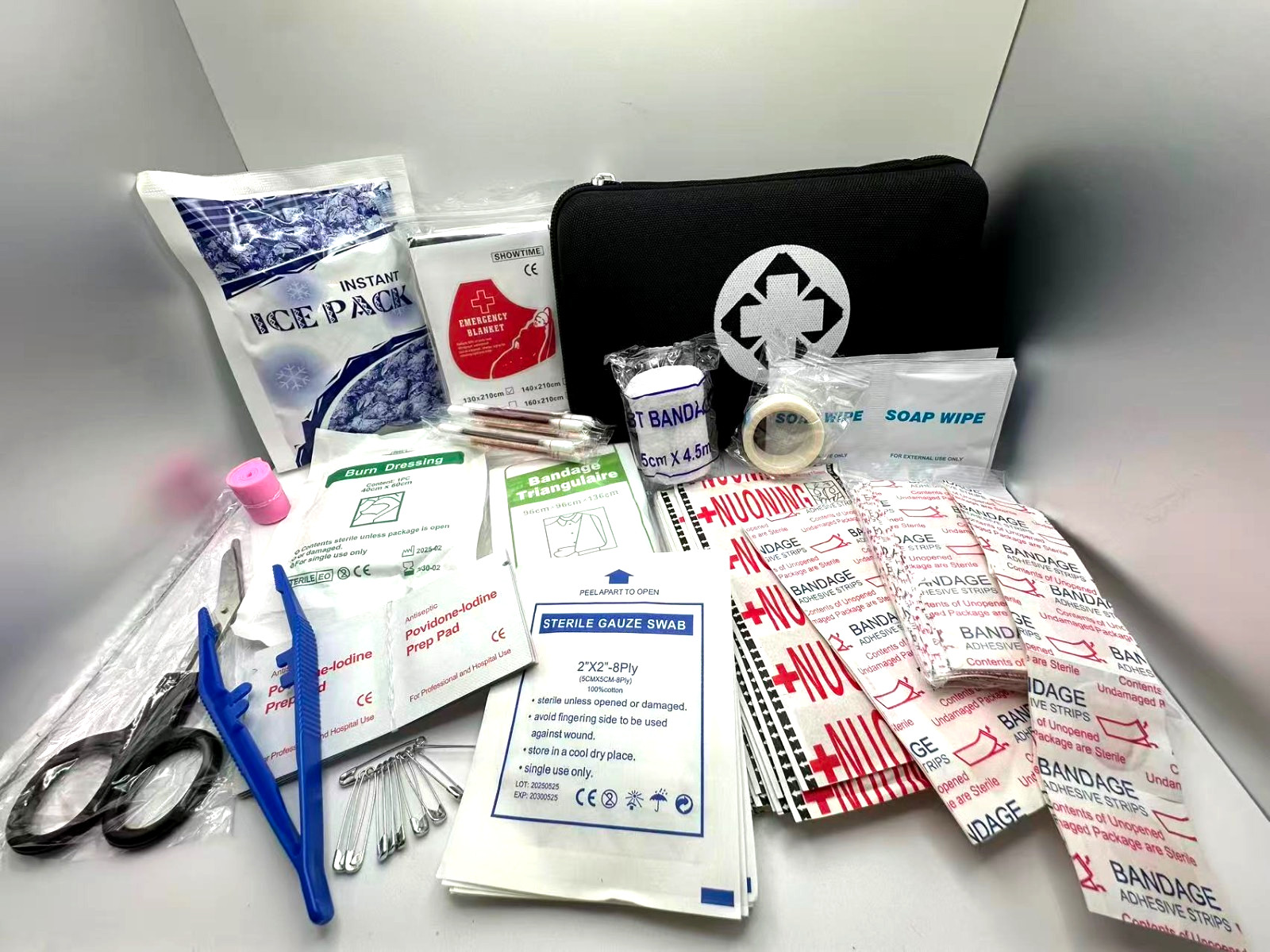 268pc FIRST AID KIT for Emergency – Compact – Travel Home Office Car & Outdoor