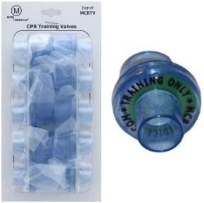 Pack of 10 Training CPR Rescue Masks, ADULT with Valves MCR Medical MCRTM-A