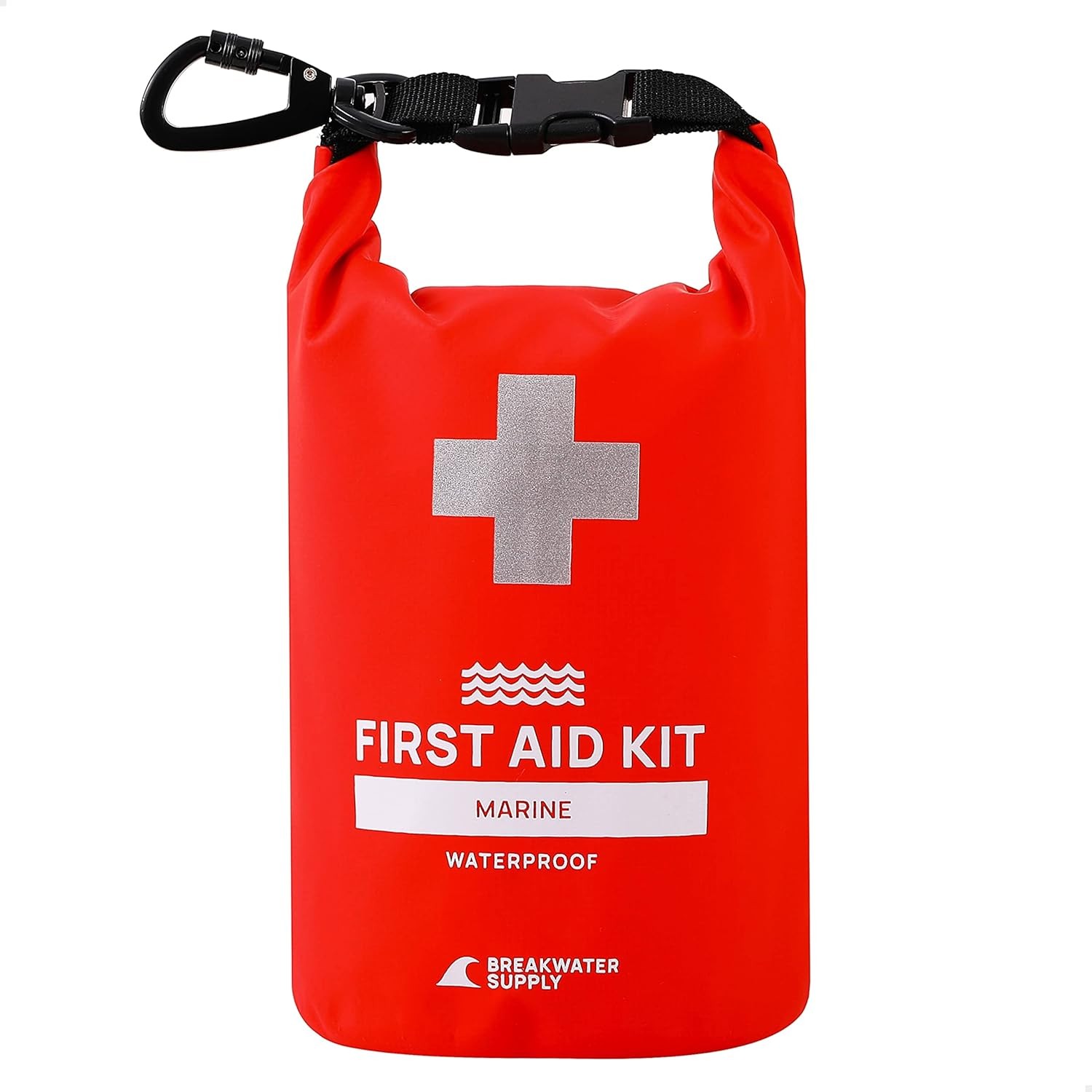 Breakwater Supply™ Waterproof First Aid Kit Dry Bag Bug Out 2L, Red