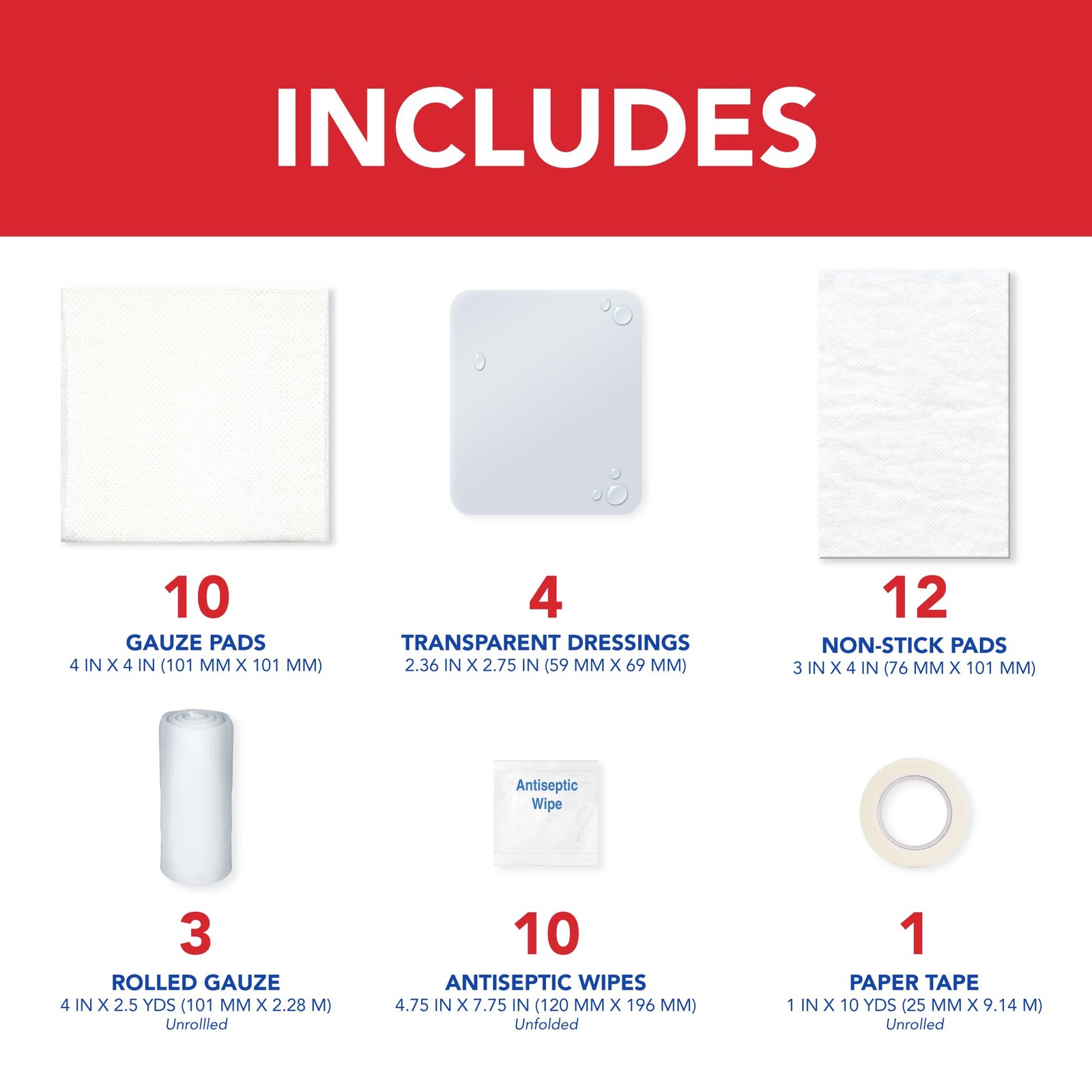 All Health Wound Care Kit & First Aid Supplies, 40 Piece | for 40 Set