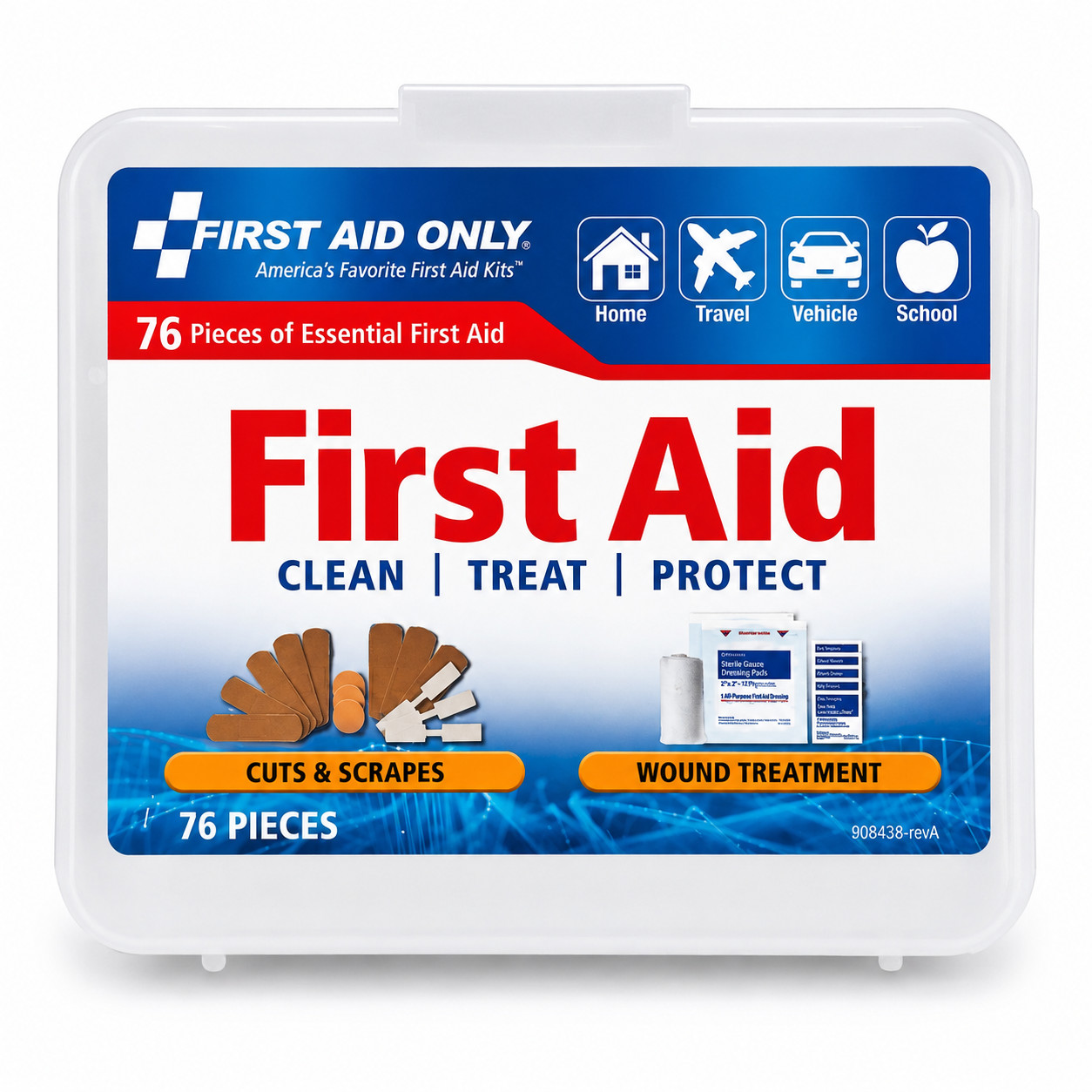 First Aid Only 76 Piece Essential First Aid Kit.