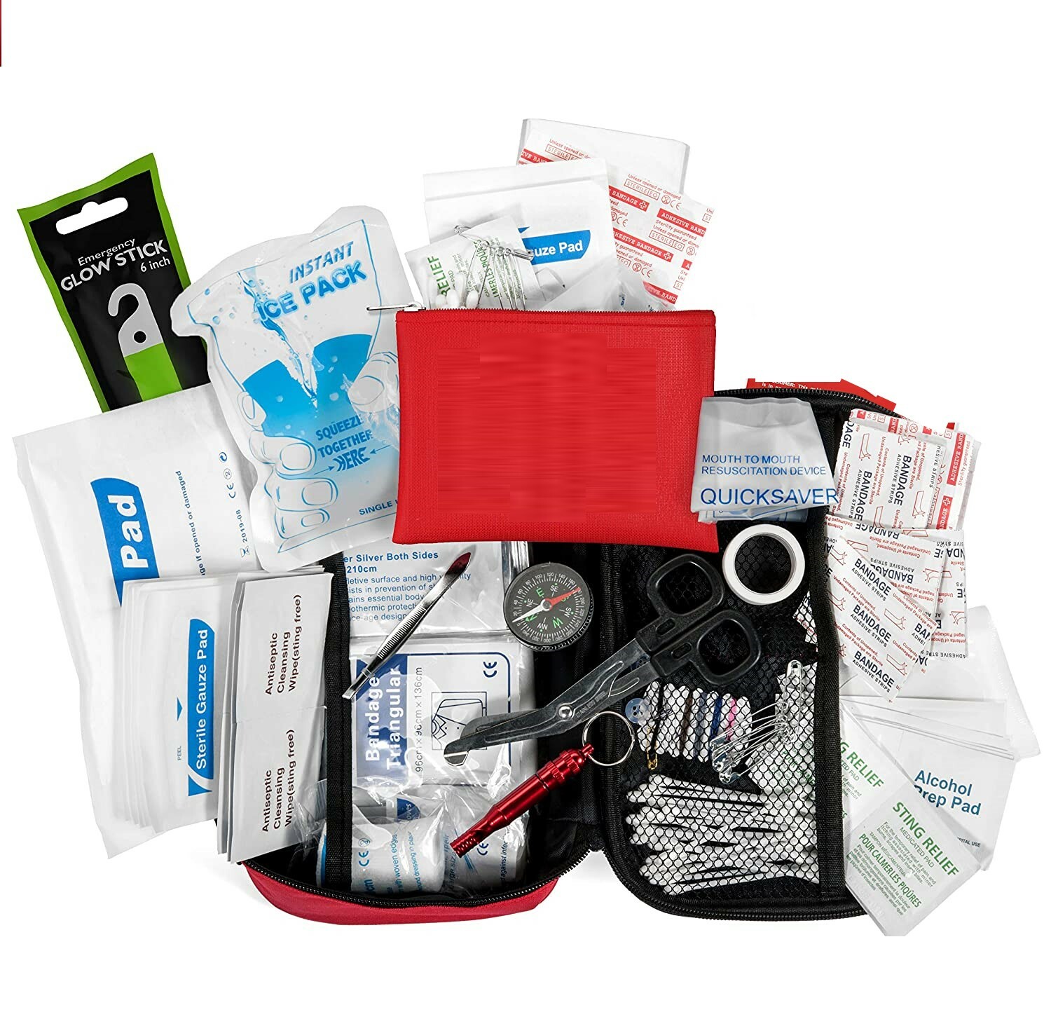 2-in-1 First Aid Kit (120 Piece) Pieces First Aid Kit Compact, Lightweight