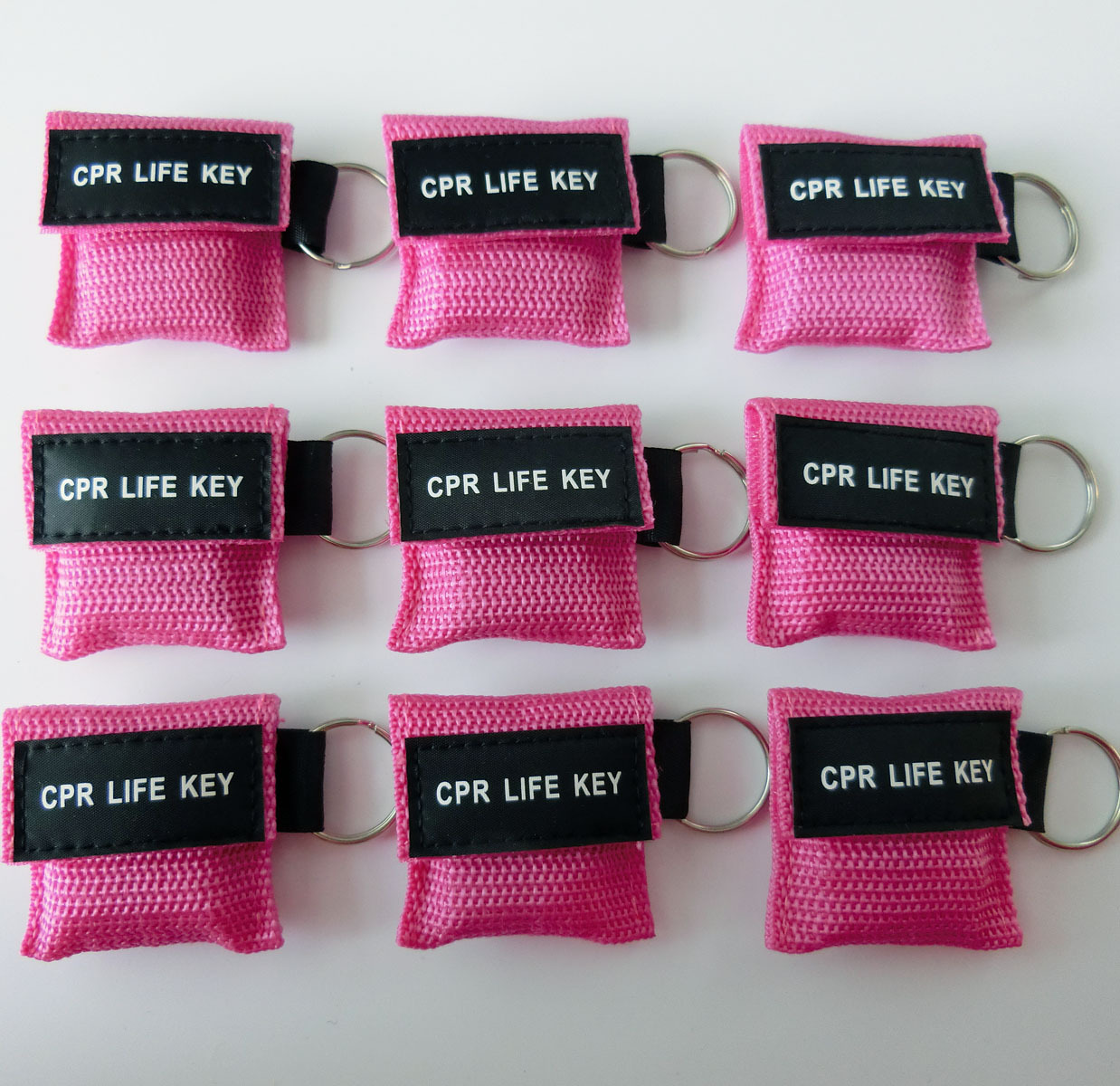 100Pcs/lot CPR Mask Keychain with Cpr Face Shield CPR Life Key First Aid Kits