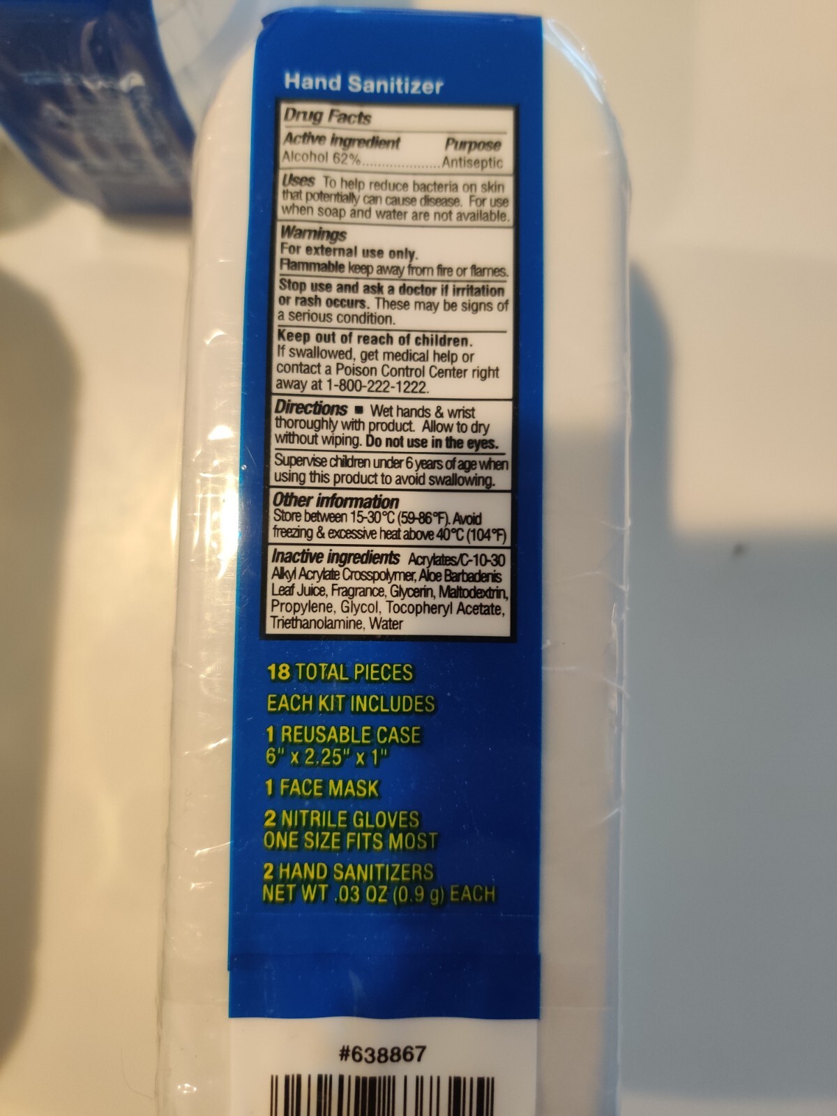 Lot of 6 New sealed ! CVS Health On-The-Go Safety & Sanitizing Kit, 3 CT EACH 18