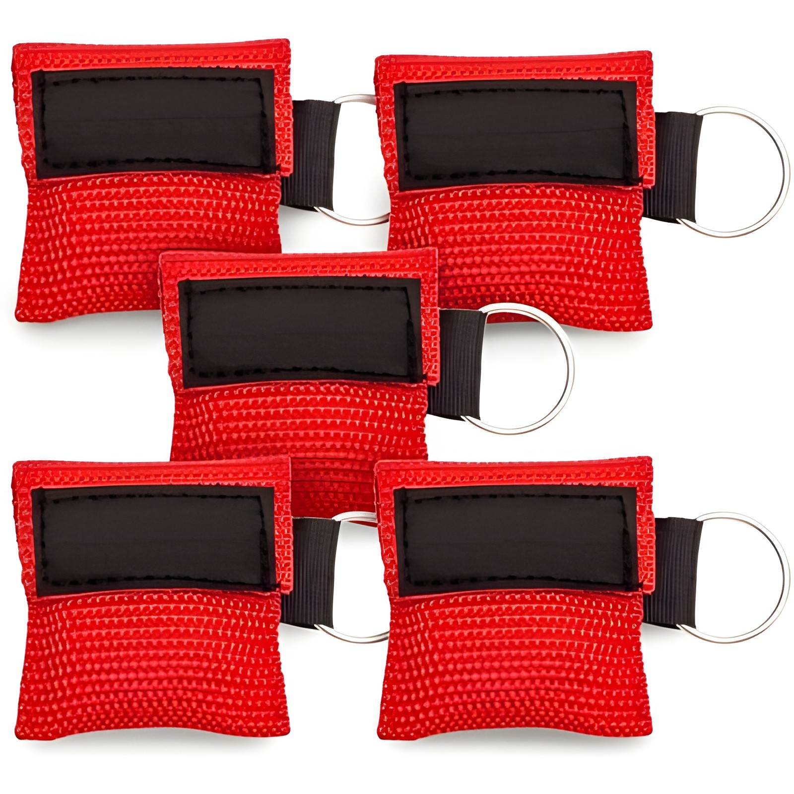 5 Piece CPR Barrier Mask Keychains First Responder Emergency Rescue Portable Bag
