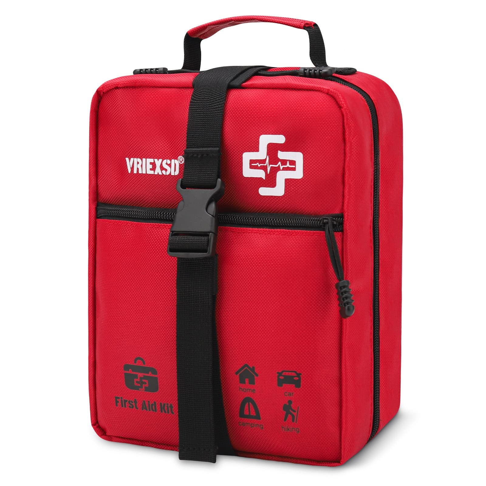 VRIEXSD 400 Piece Large First Aid Kit Premium Emergency Kits for Home, Red