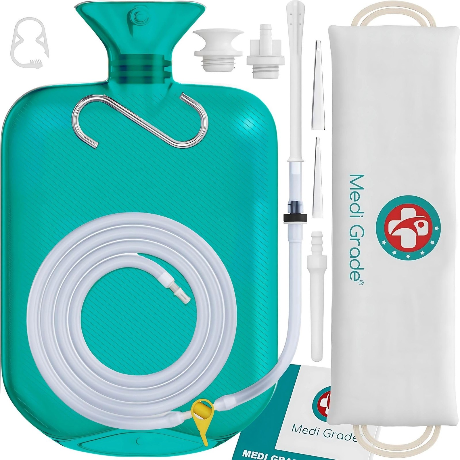 Medi Grade Enema Kit for Adults, 2L Capacity – One size, Turquoise
