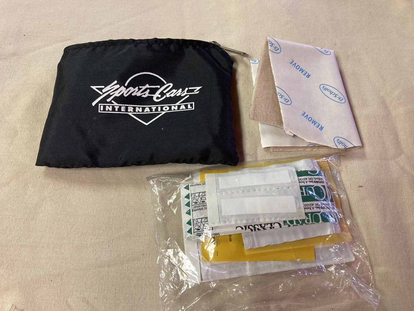 Vintage "Sports Cars International" , Small, Car First-Aid Kit, Pocket, Purse.