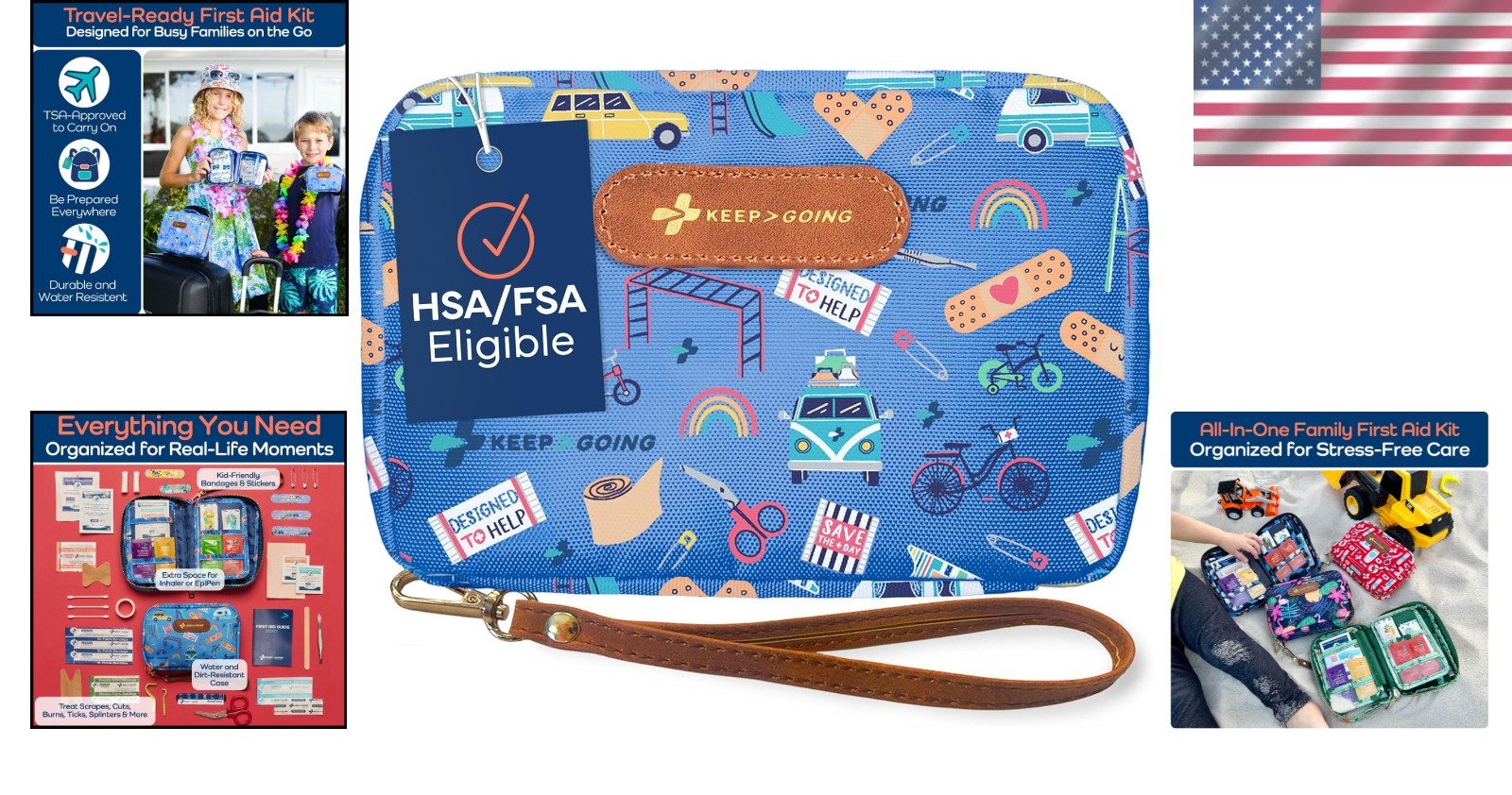 130 Pc. First Aid Kit for Kids