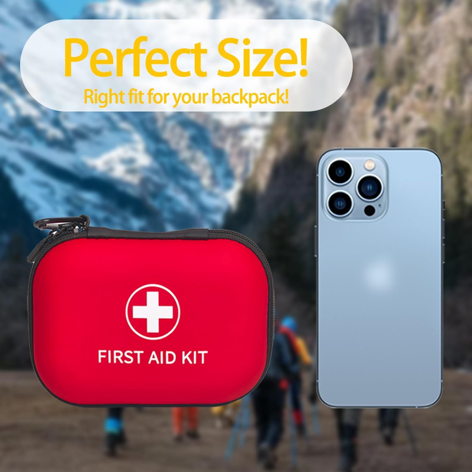 138 Pcs Mini First Aid Kit Travel Size, TSA Approved Small First Aid Kit for …