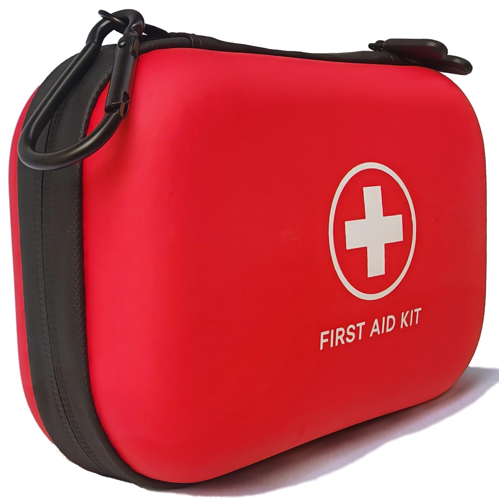 First Aid Kit 196 Piece Waterproof Medical Hard Shell Portable, Red