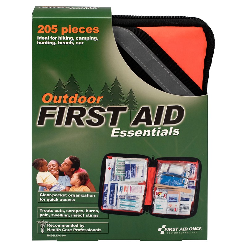 First Aid Only FAO-440 Essential Outdoor First Aid Kit for Minor Aches Injuries