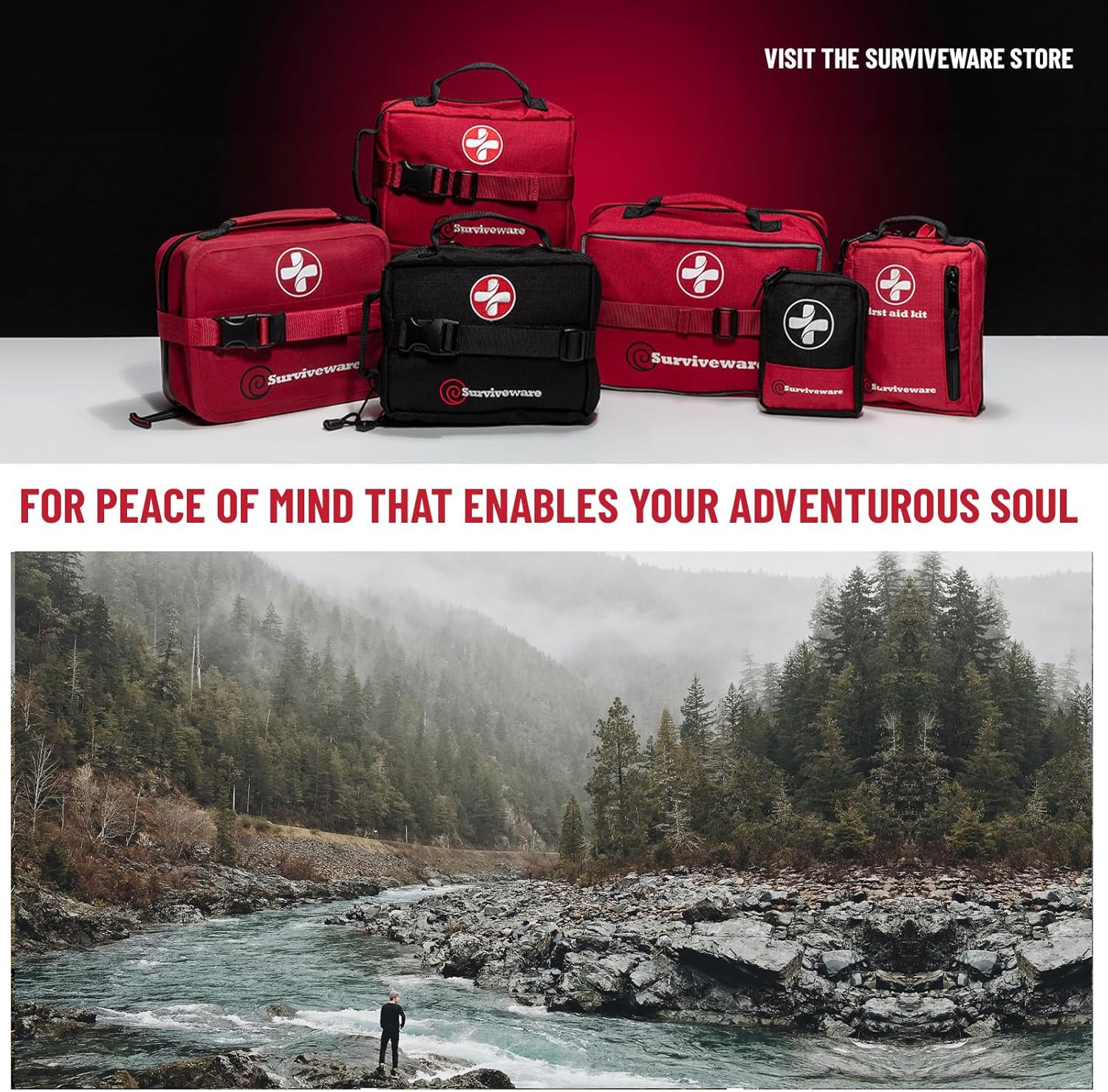 98 Pcs Comprehensive Premium Survival First Aid Kit – Medical Emergency Kit for