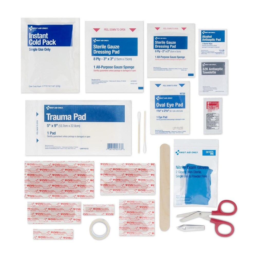 CVS Health Multi-Purpose 160pc Plastic First Aid Kit exp 02/2028