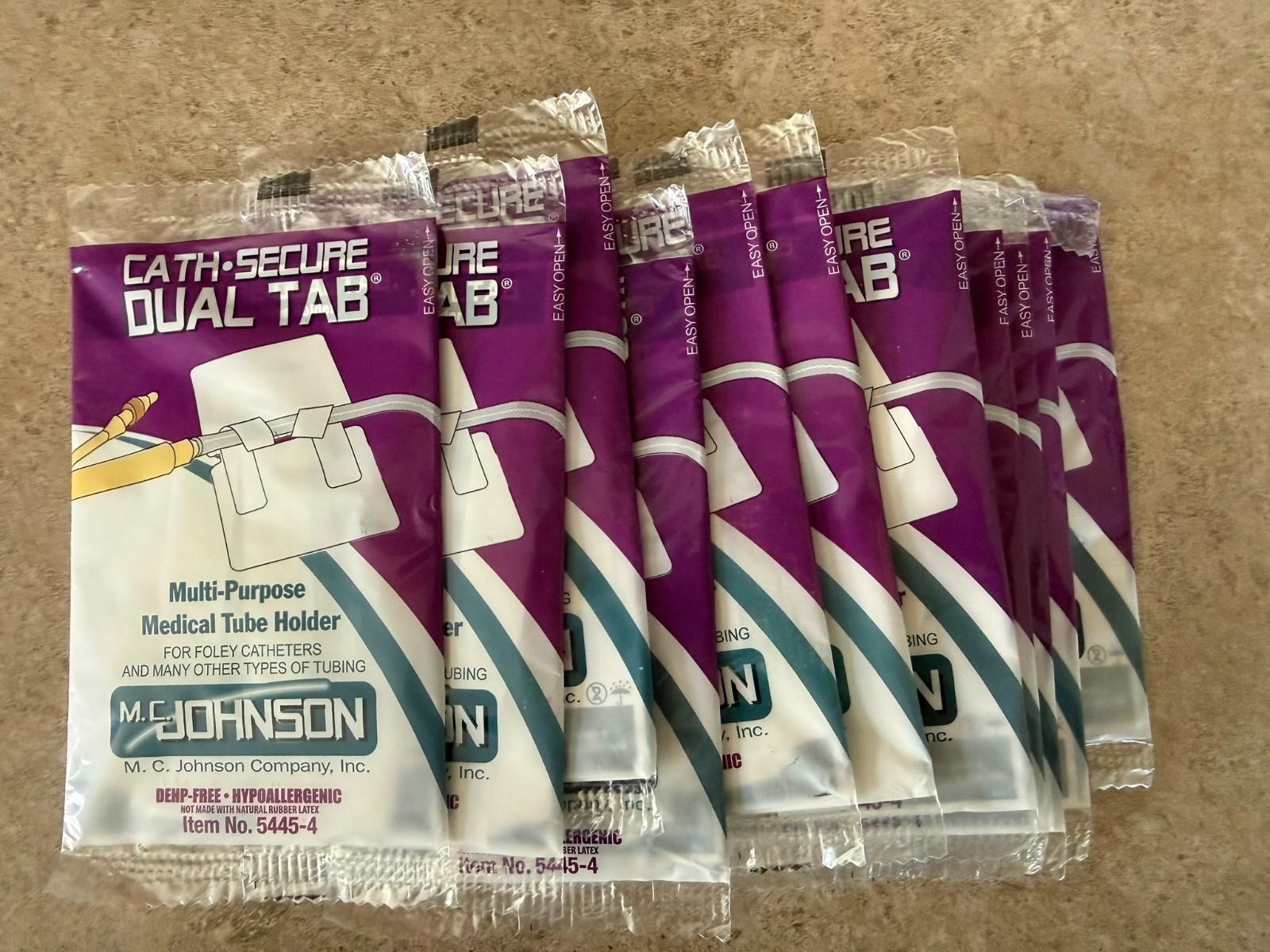 11 M.C. Johnson 5445-4 Cath-Secure Dual Tab Multi Purpose Medical Tube Holder