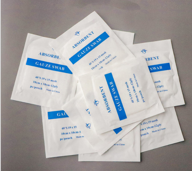 10pcs/pack Medical Absorbent Cotton Wound Dressing Gauze Pad 4*4inch 8 Layers