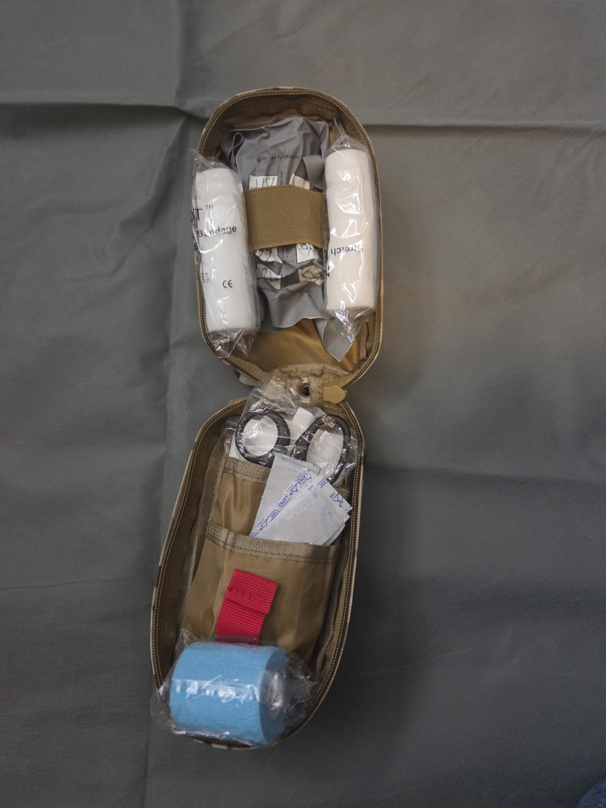 Multicam MOLLE Portable First Aid Kit Pouch w/ Supplies