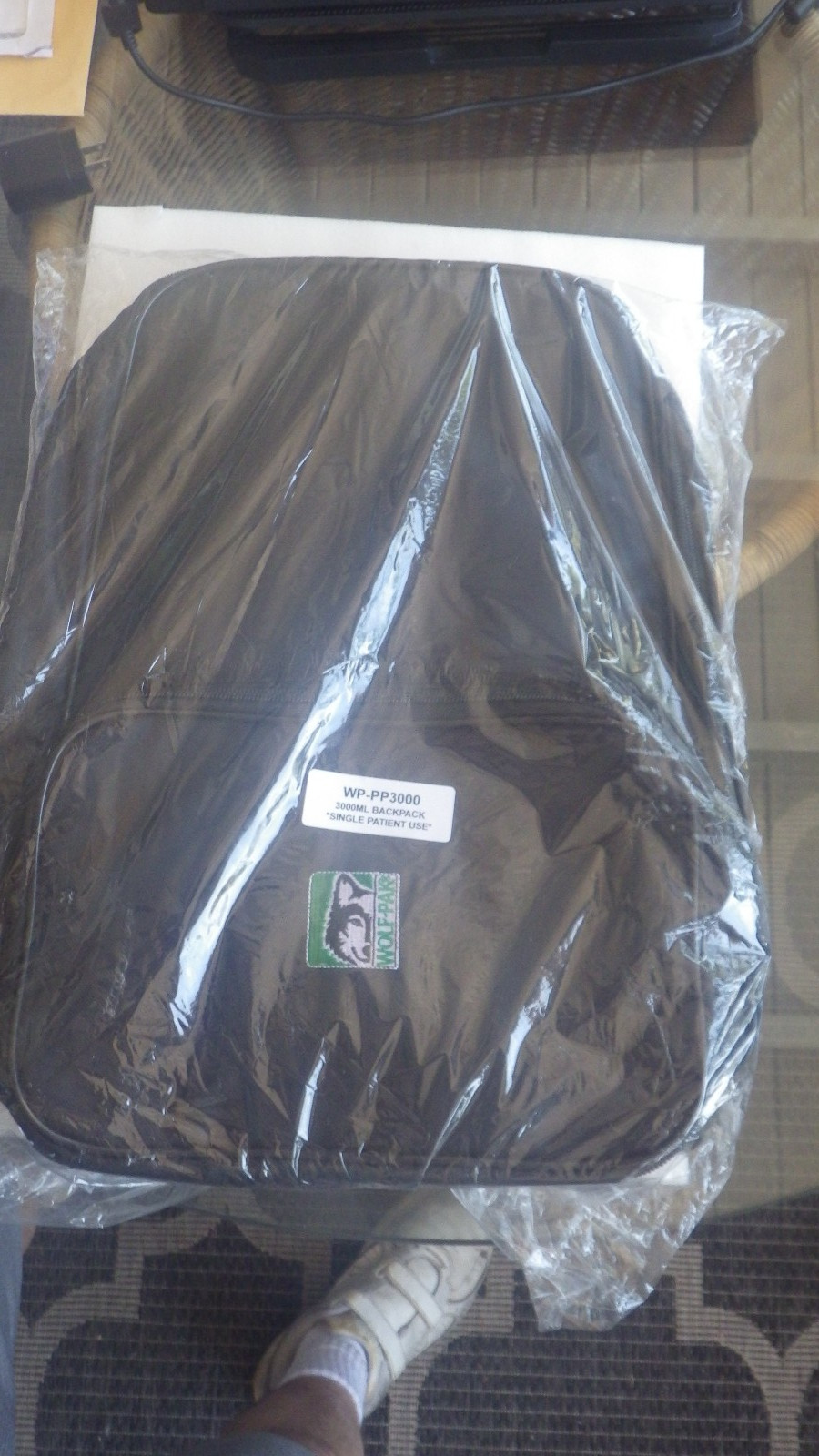 Large Wolf-Pack Infusion Pump Pouch Black 3000 ML WP-PP3000