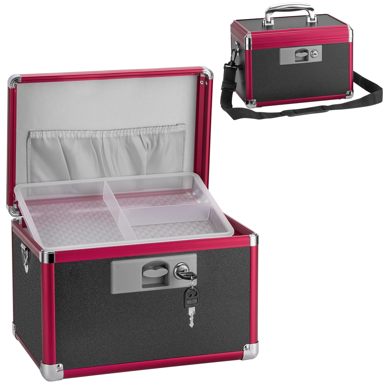 Large Lock with Key (13.4"x7.6"x8.2") – Childproof Aluminum Medicine Storage …