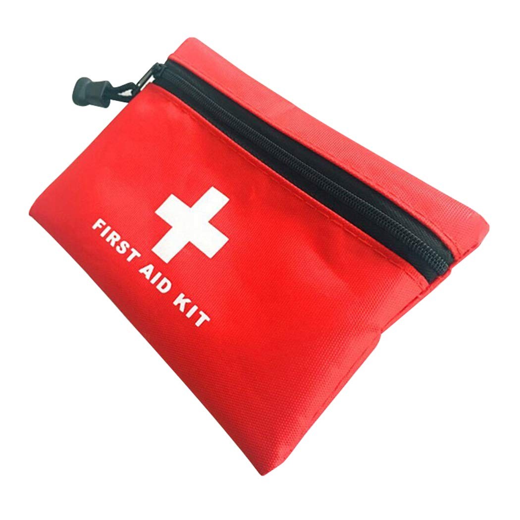 AOUTACC Mini First Aid Kit Empty, Travel Empty 5.9 x 3.9 inch, Red