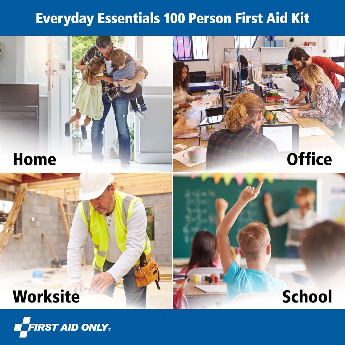 First Aid, OSHA-Compliant 100-Person First Aid Kit, All-Purpose Emergency Kit