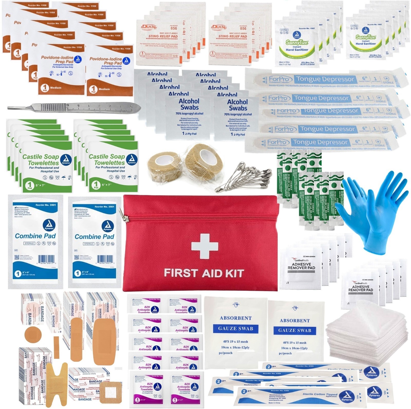 First Aid Kit Refill OTC Meds and Minor Wound Care Items for your IFAK – 165 Pcs