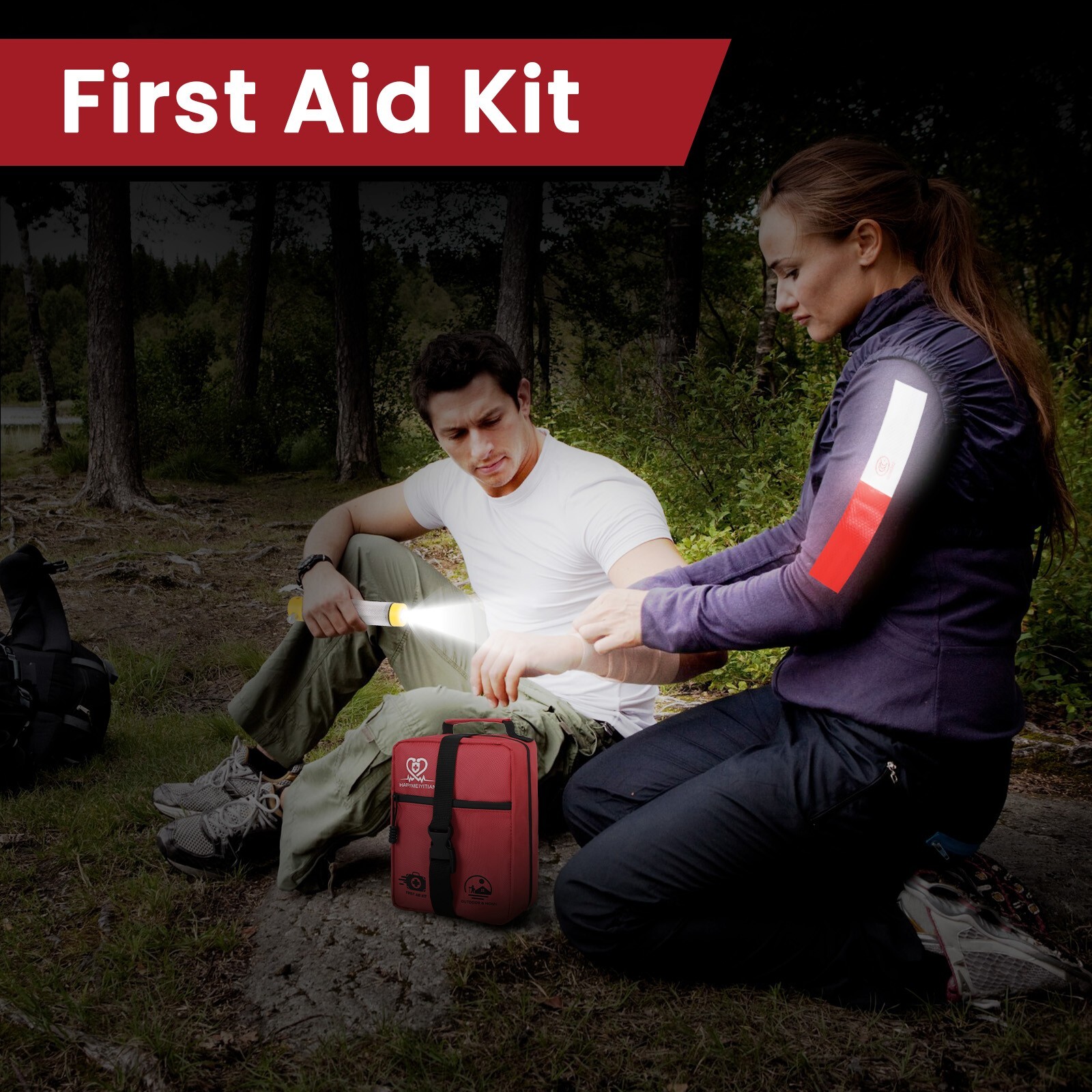 Emergency Trauma First Aid Kit, All-Purpose Portable Waterproof for Car, Hiking