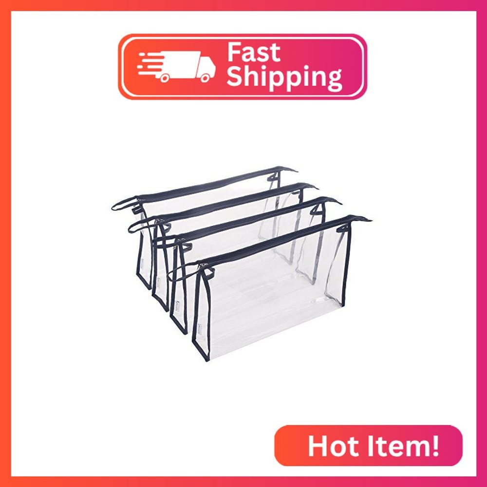 Augbunny Multi-purpose Waterproof Clear Vinyl Zippered Organizer Toiletry Cosmet