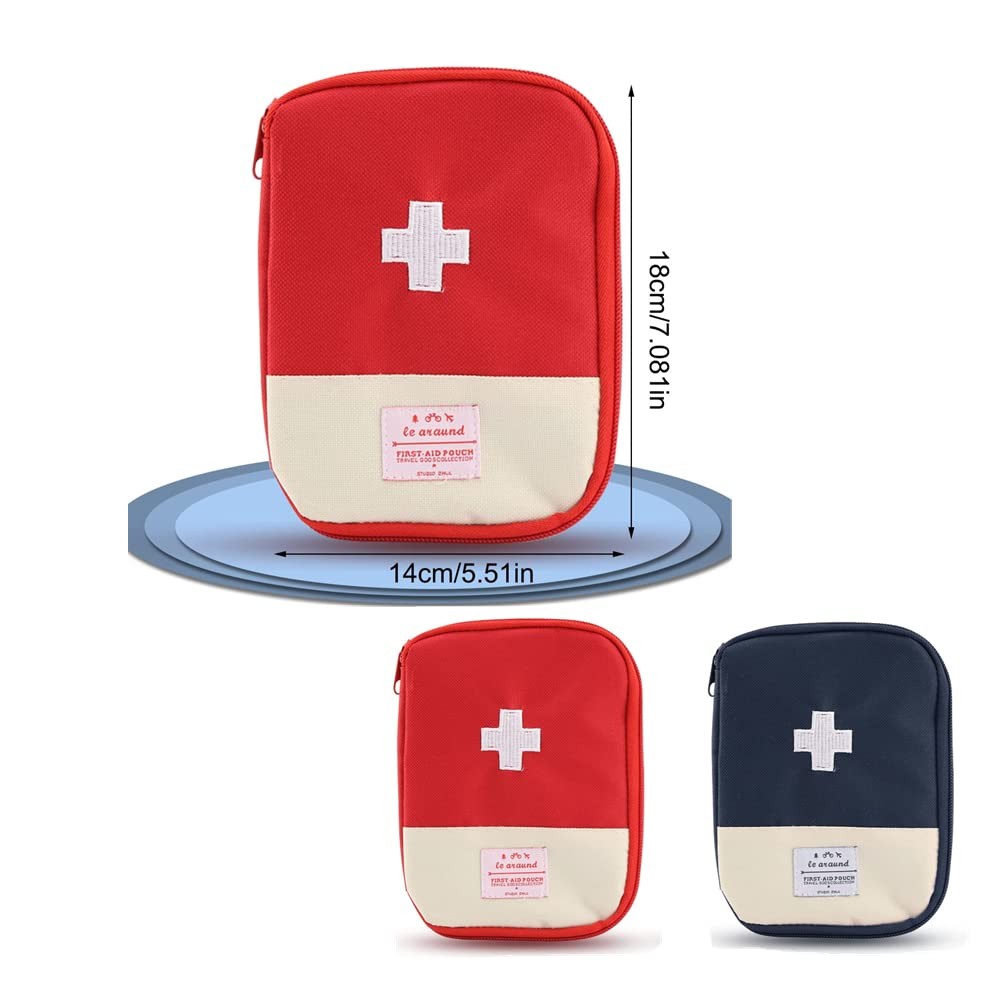 2 Packs Mini First Aid Kit, Empty First Aid Bag Mini Portable Medical Bag Fir…