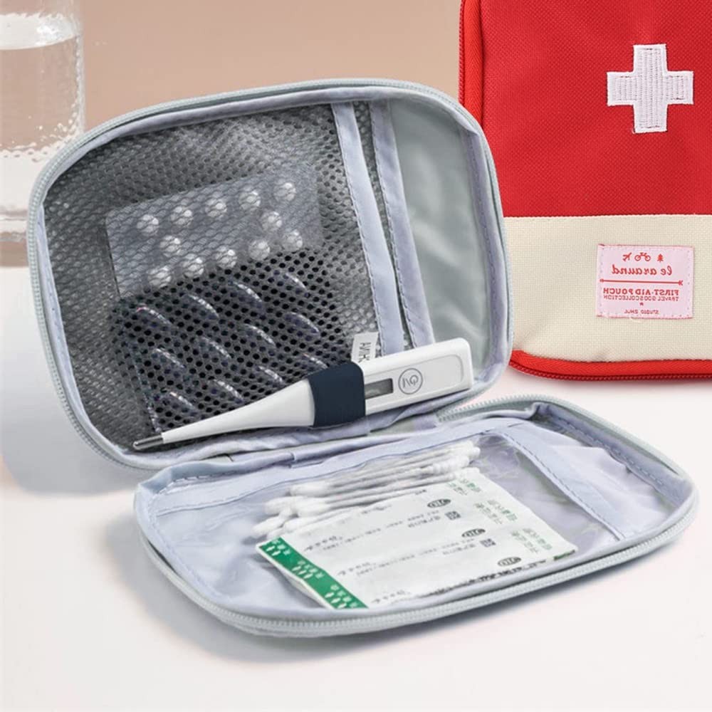 2 Packs Mini First Aid Kit, Empty First Aid Bag Mini Portable Medical Bag Fir…