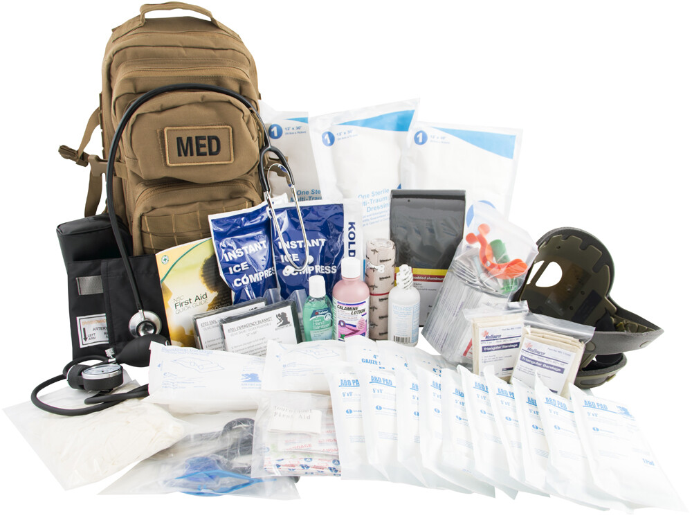 Tactical Trauma First Aid Back Pack Kit "230 Items" w/ Tourniquet Options