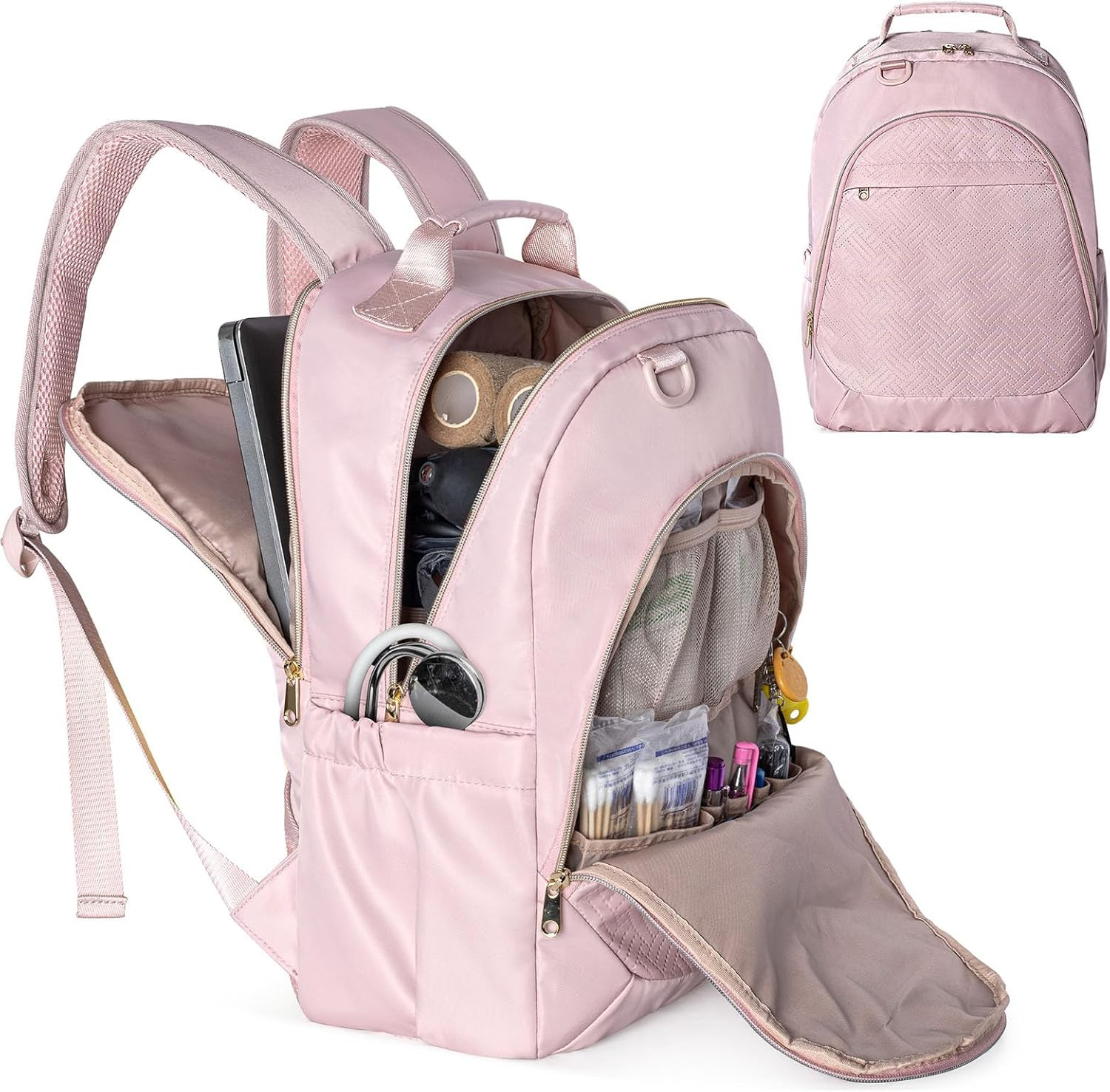 Fasrom Nurse Bag Backpack for Work Women with USB Charging Hole, Home Health Cli
