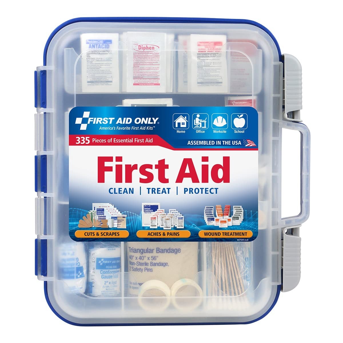 All-Purpose 100-Person OSHA-Compliant First Aid Kit – 335 Pieces for Home, Work