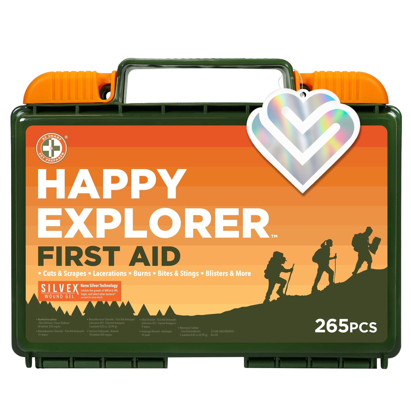 265pc Outdoor First Aid Kit Treatments Burns Cuts Insect Bites Camping Hiking US
