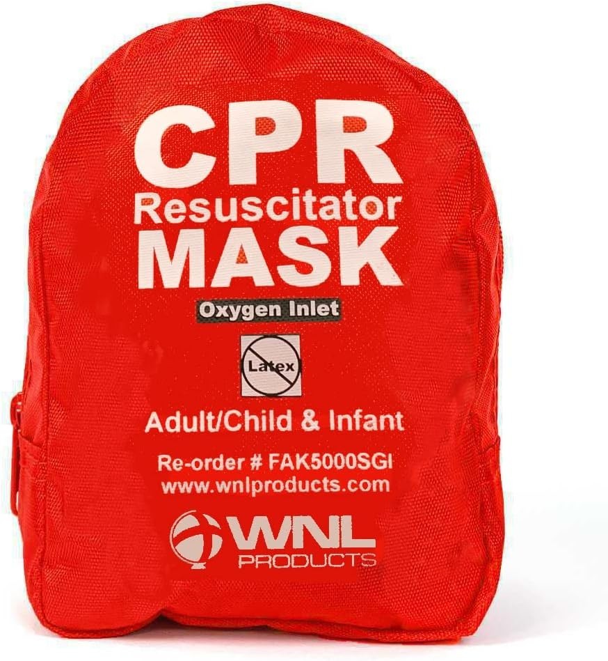 CPR Rescue Mask, Adult/Child & Infant Pocket Resuscitator, Soft Case Kit with…