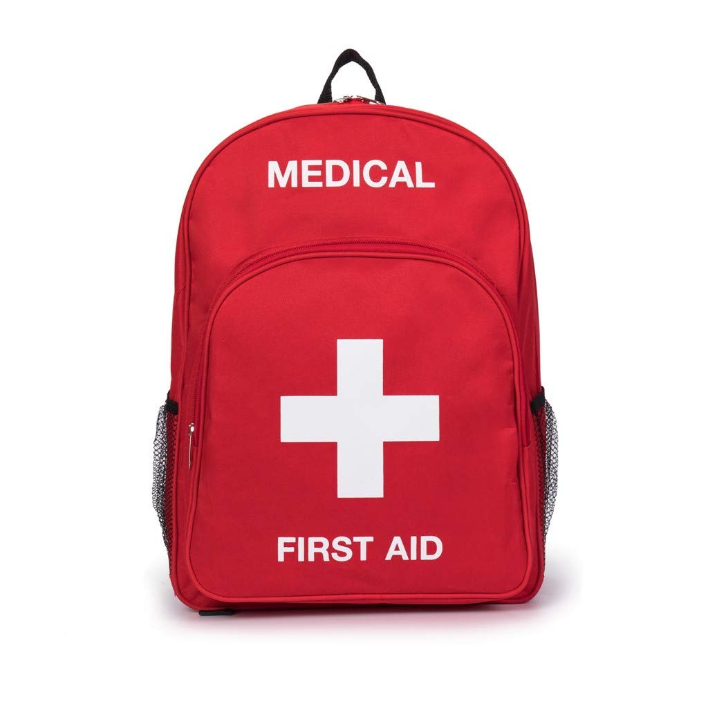 Red Emergency First Aid Bag Backpack Empty Medical Treatment First Responder …