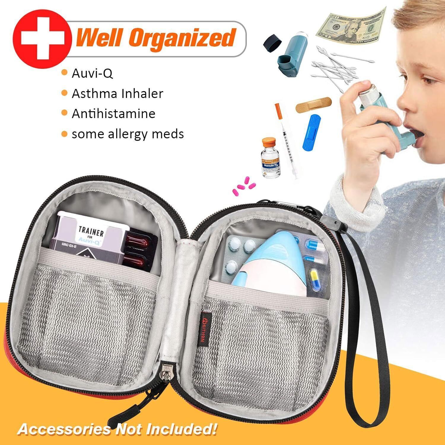 Small Insulated Medicine Carrying Case Bag Travel Medication Organizer Pouch Bag