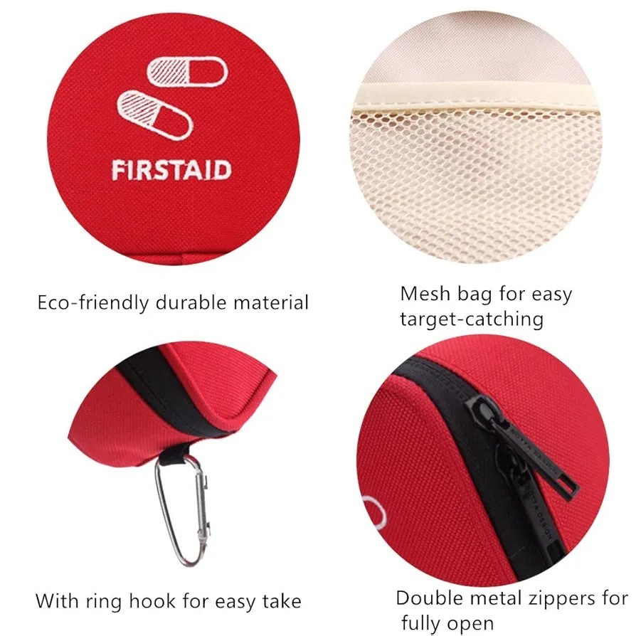 Mini First Aid Kit Container Travel Size Organizer, Empty